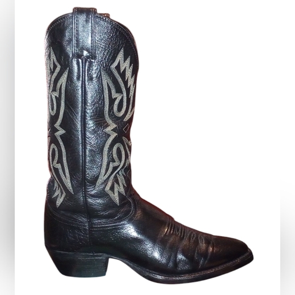 Vintage Justin Mens Leather Cowboy Boots Style 9036 Size 9D Made in U.S.A. - Picture 6 of 9